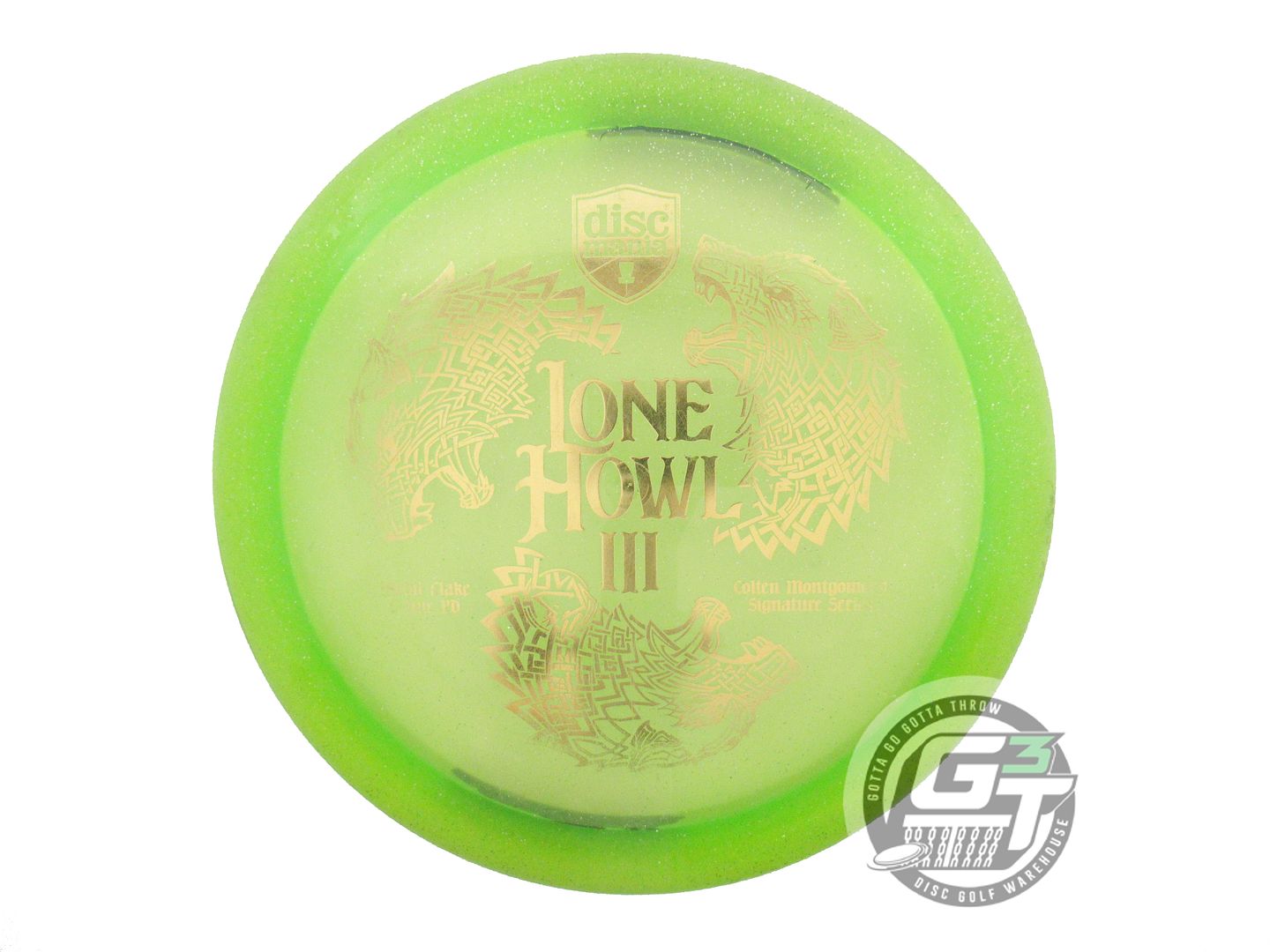 USED DiscMania LONE HOWL 3 Metal Flake C-Line PD 171g Lime Driver Golf Disc