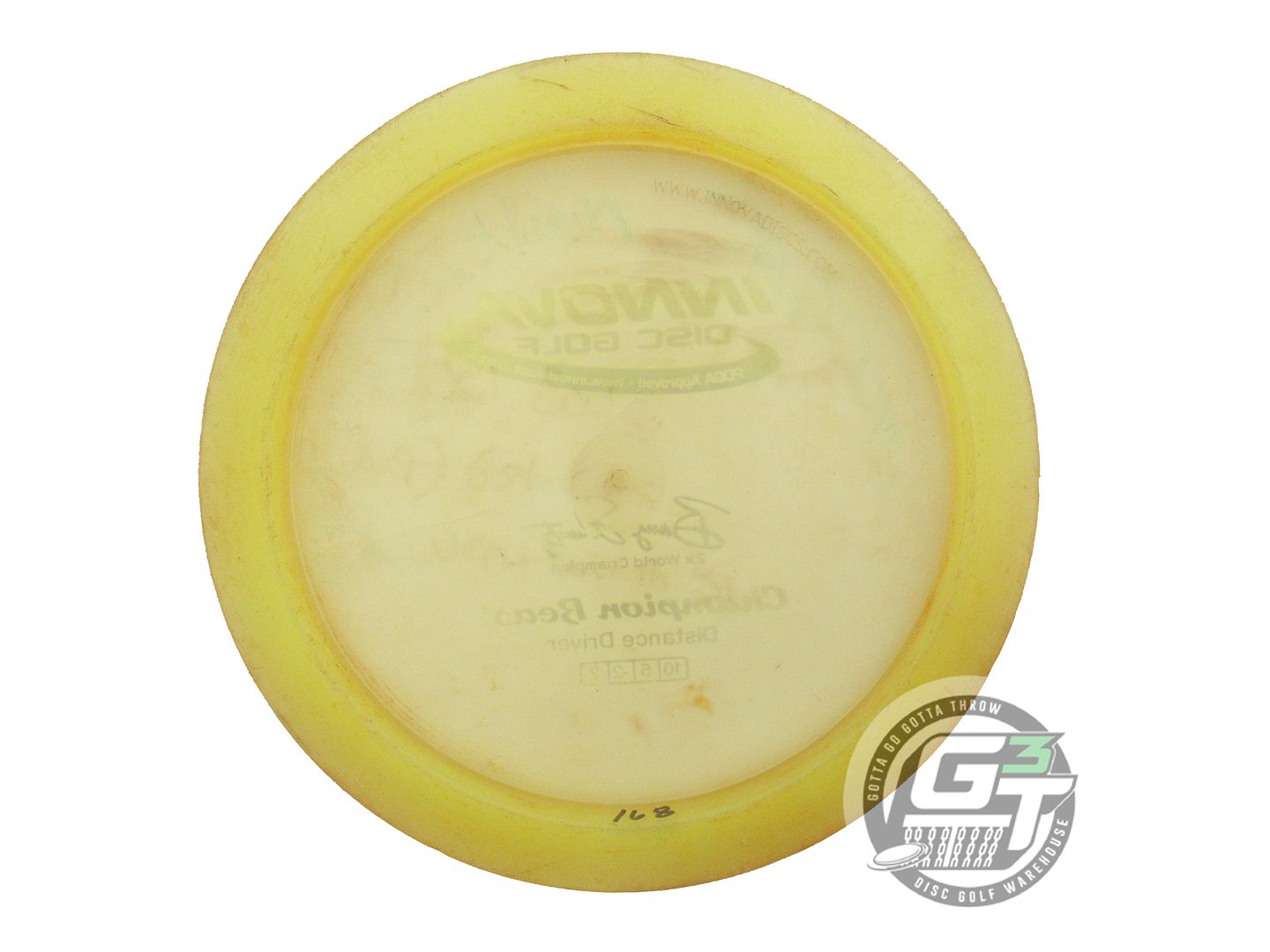 USED Innova Champion Beast 168g Yellow Silver Foil Distance Driver Golf Disc