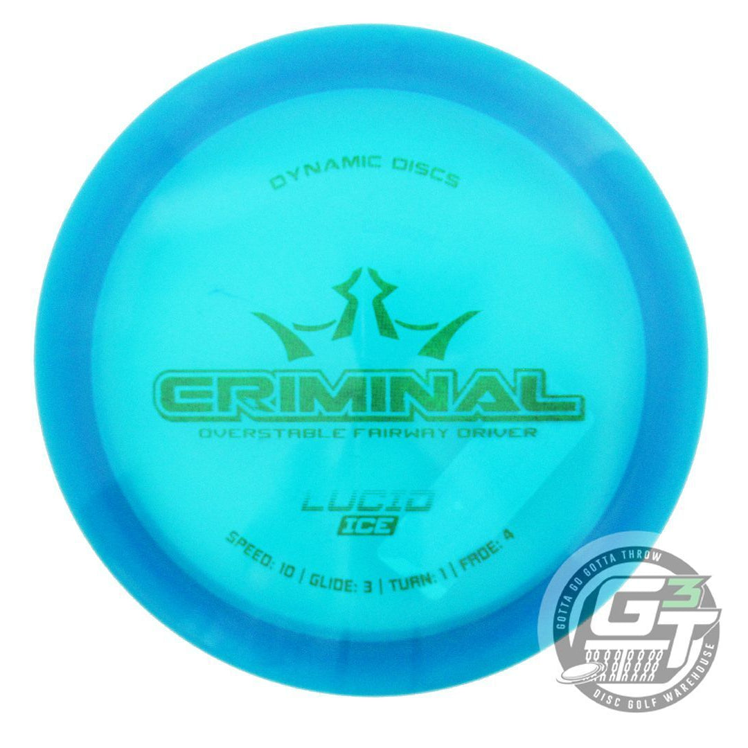 Dynamic Discs Lucid Ice Criminal Distance Driver Golf Disc (Individually Listed)