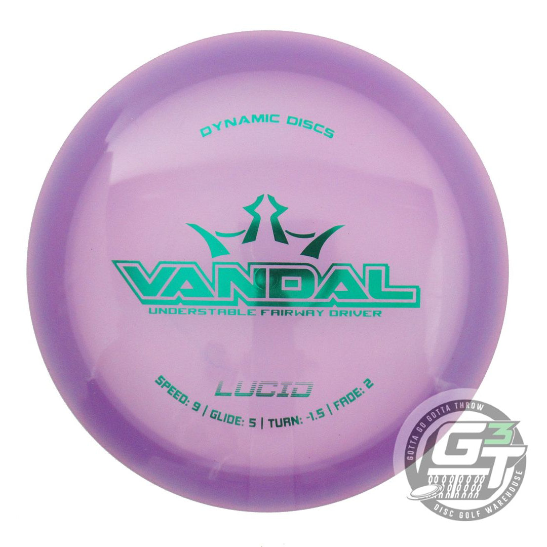 NOS Dynamic Discs Lucid Vandal 173g Purple Green Foil Distance Driver Golf Disc