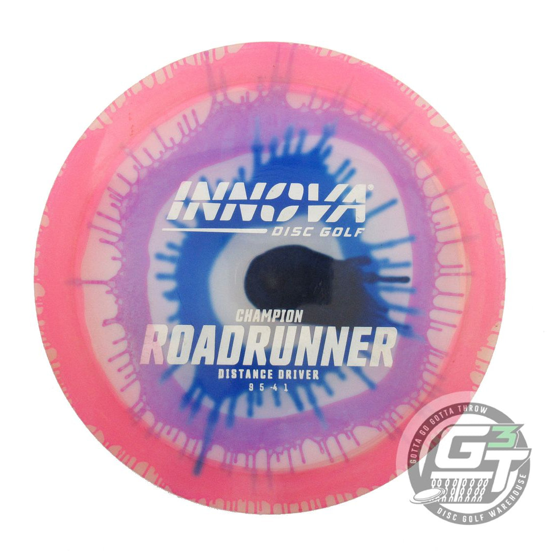 USED Innova I-DYE Champion Roadrunner 176g Pink Burst Distance Driver Golf Disc