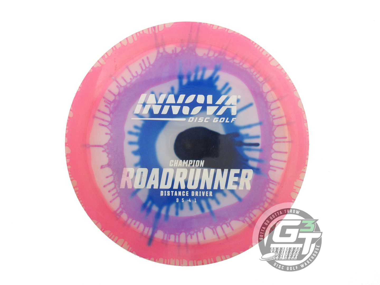 USED Innova I-DYE Champion Roadrunner 176g Pink Burst Distance Driver Golf Disc