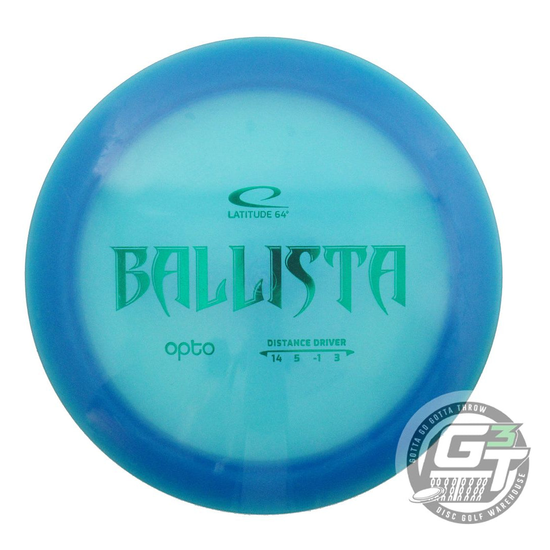 USED Latitude 64 Opto Ballista 173g Blue Green Foil Distance Driver Golf Disc