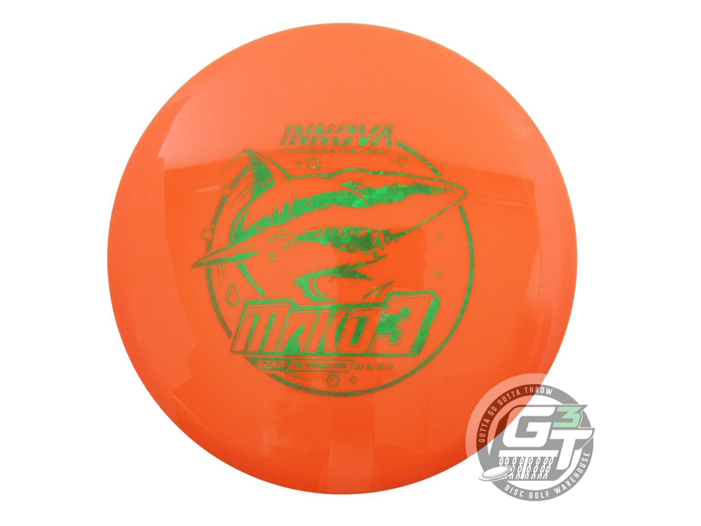 USED Innova Star Mako3 173g Orange Green Shatter Foil Midrange Golf Disc