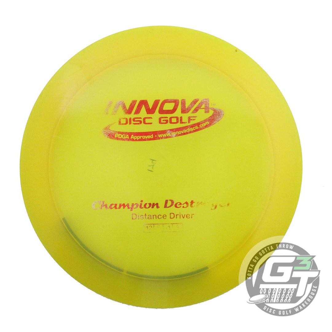 USED Innova Champion Destroyer 174g Yellow Red Foil Distance Driver Golf Disc