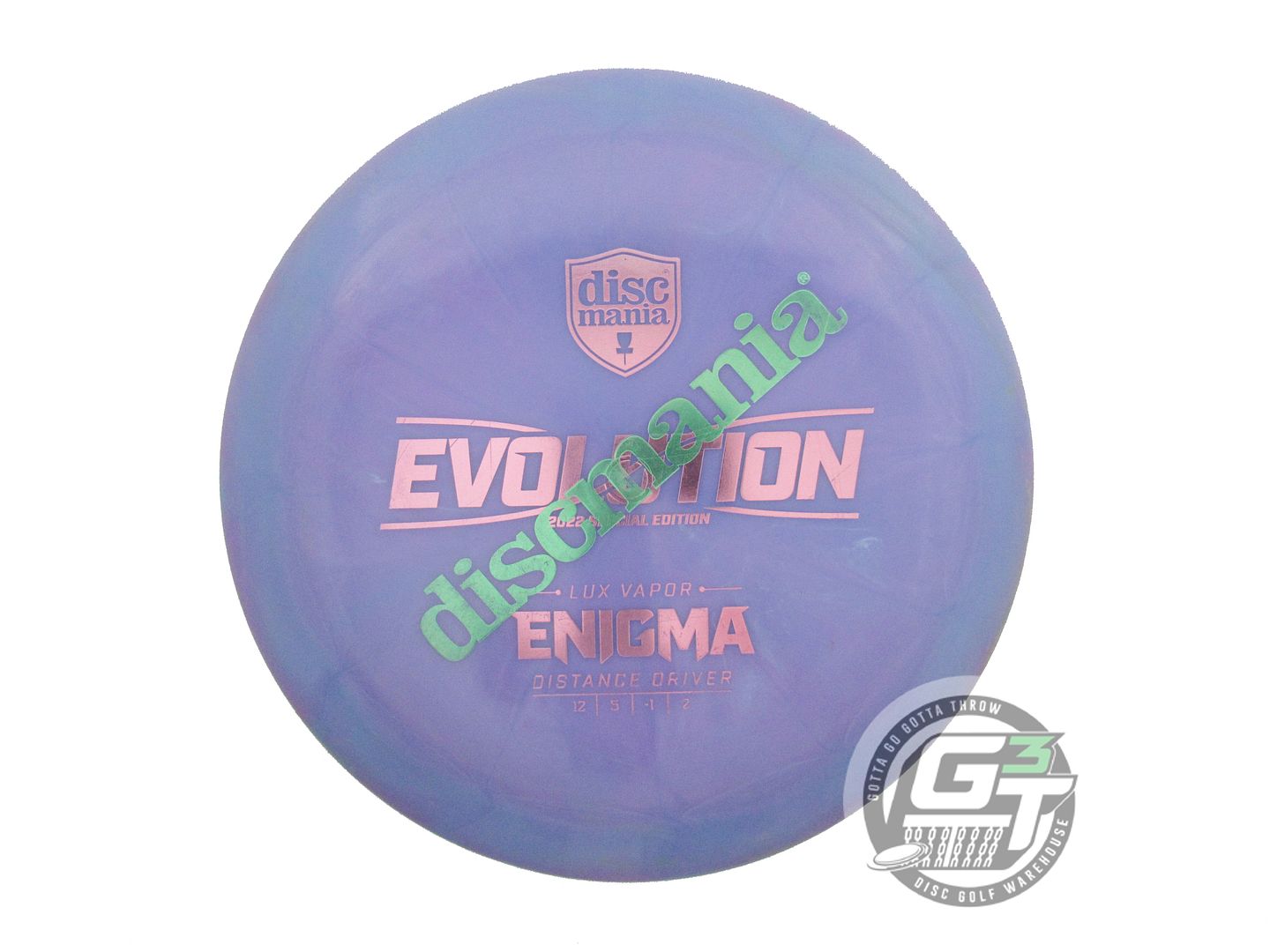 USED DiscMania X-OUT Lux Vapor Enigma 173g Periwinkle Driver Golf Disc