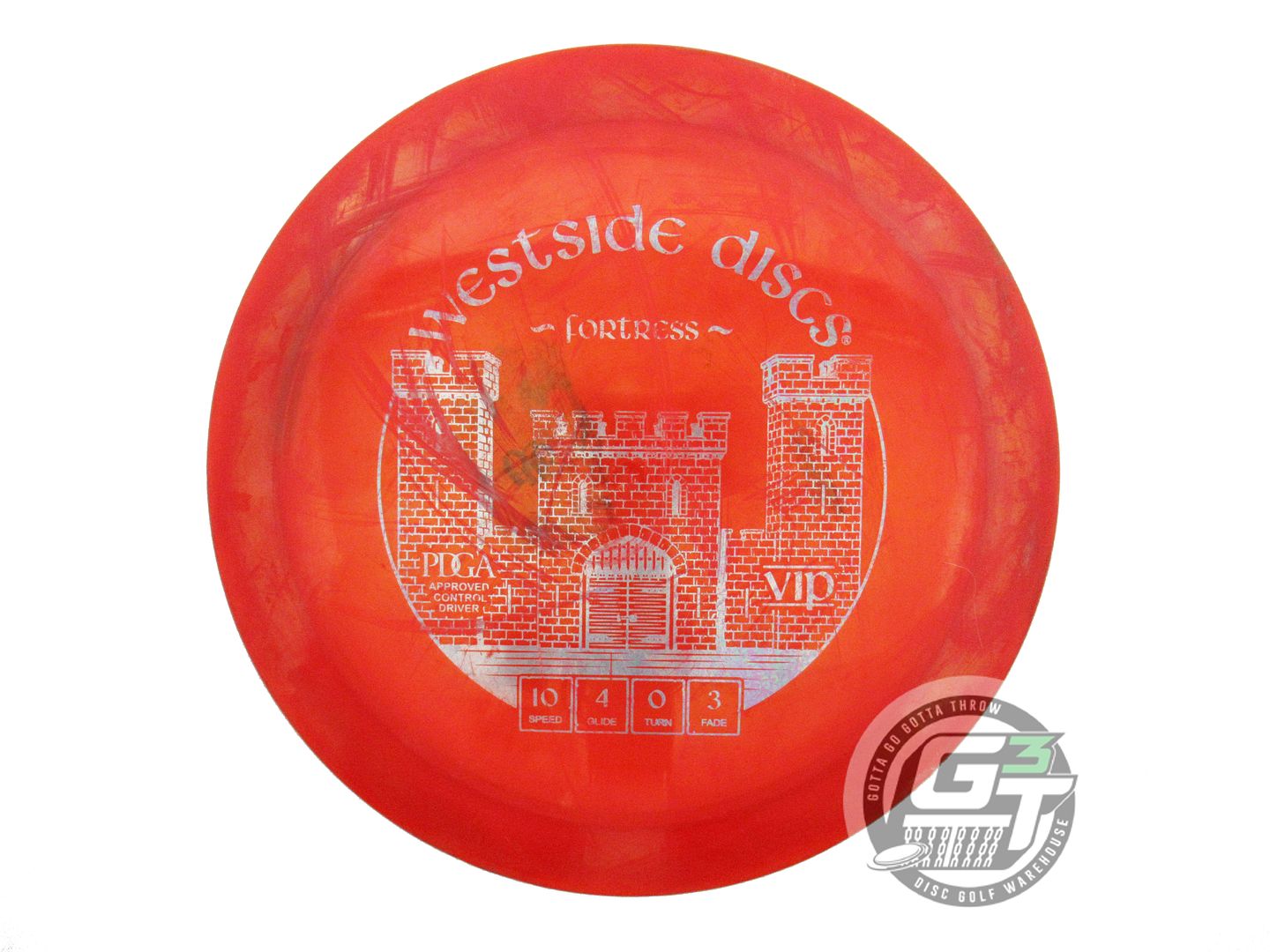 USED Westside Discs VIP Fortress 174g Red Oil Slick Foil Distance Driver Disc