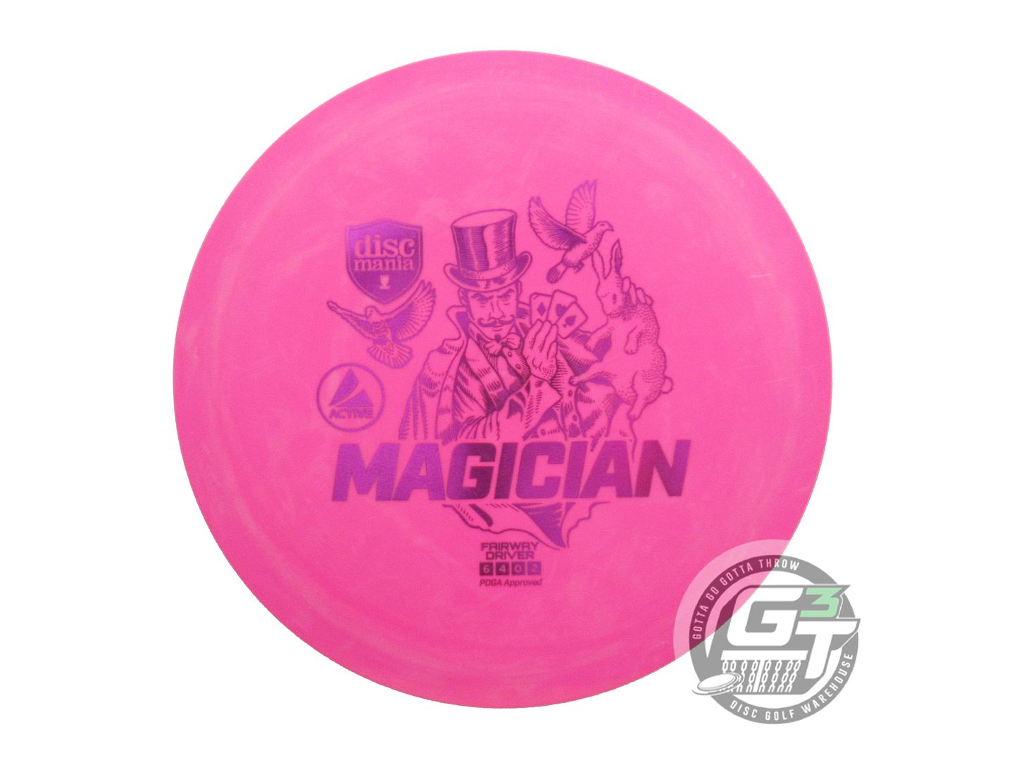 USED DiscMania Active Base Magician 167g Pink Purple Foil Fairway Driver Disc