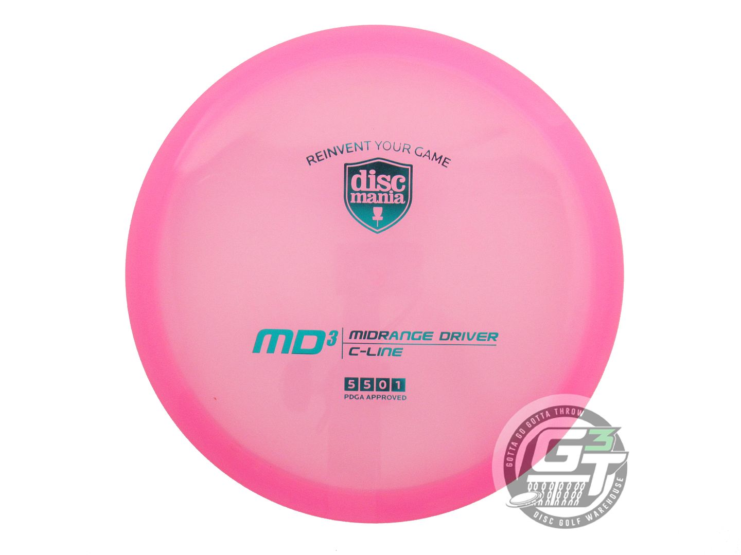 USED DiscMania C-Line MD3 178g Pink Teal Foil A Midrange Golf Disc