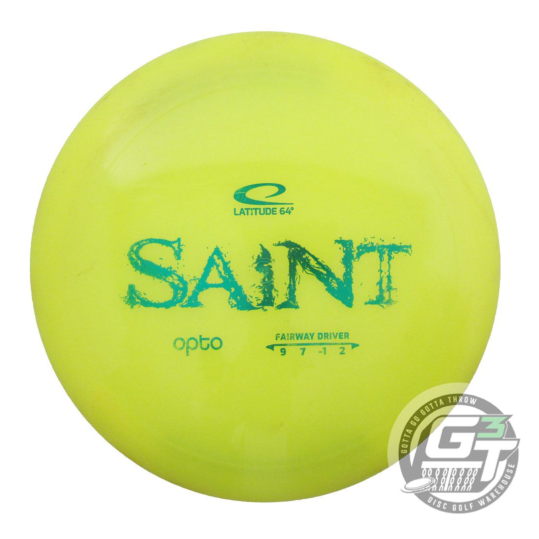 USED Latitude 64 Opto Saint 173g Yellow Green Foil Fairway Driver Golf Disc