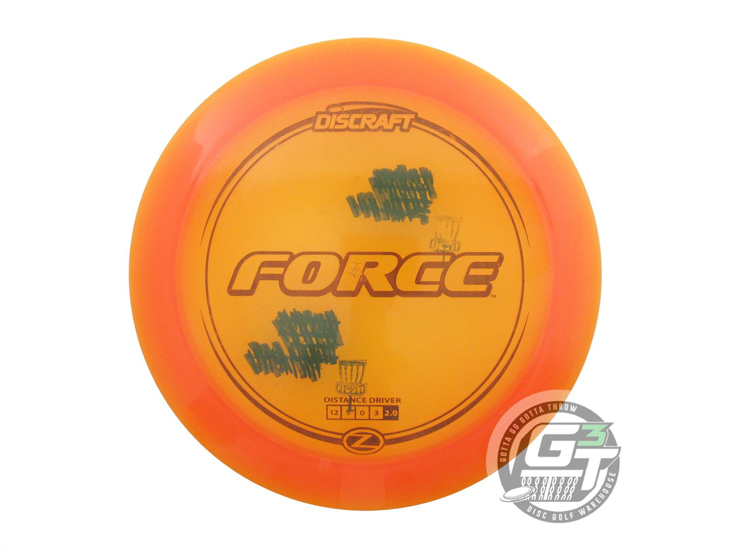 USED Discraft Z Force 174g Orange Brown Foil Distance Driver Golf Disc