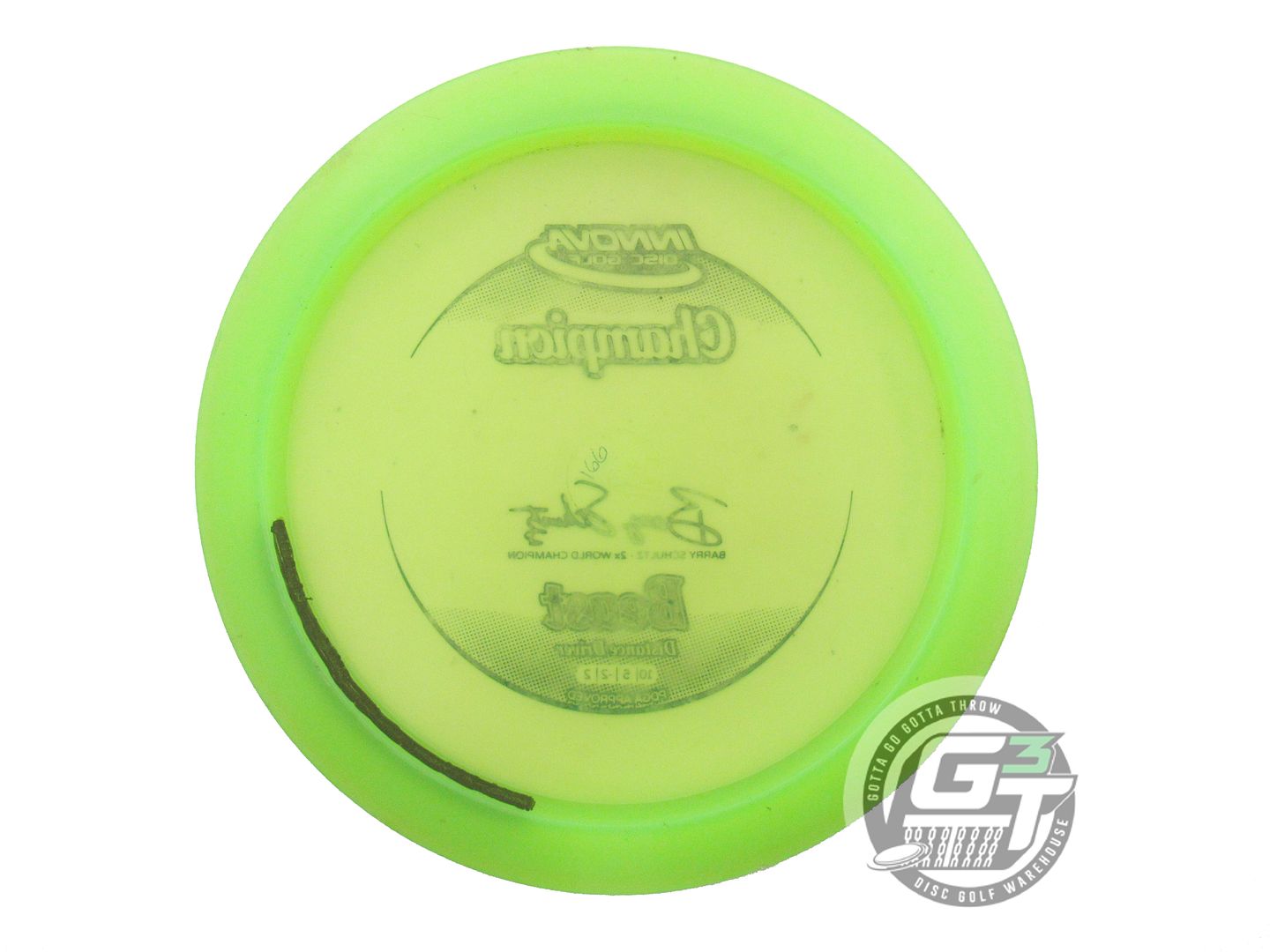 USED Innova Champion Beast 166g Lime Black Stamp Distance Driver Golf Disc