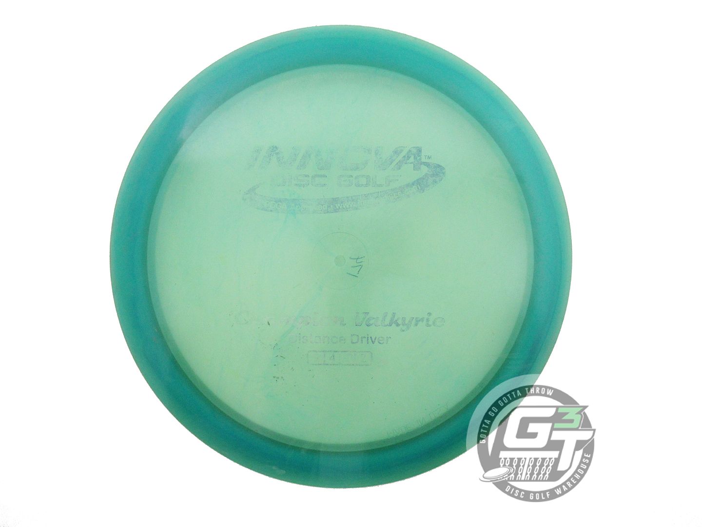 USED Innova Champion Valkyrie 174g Seafoam Wiped Stamp Distance Driver Golf Disc
