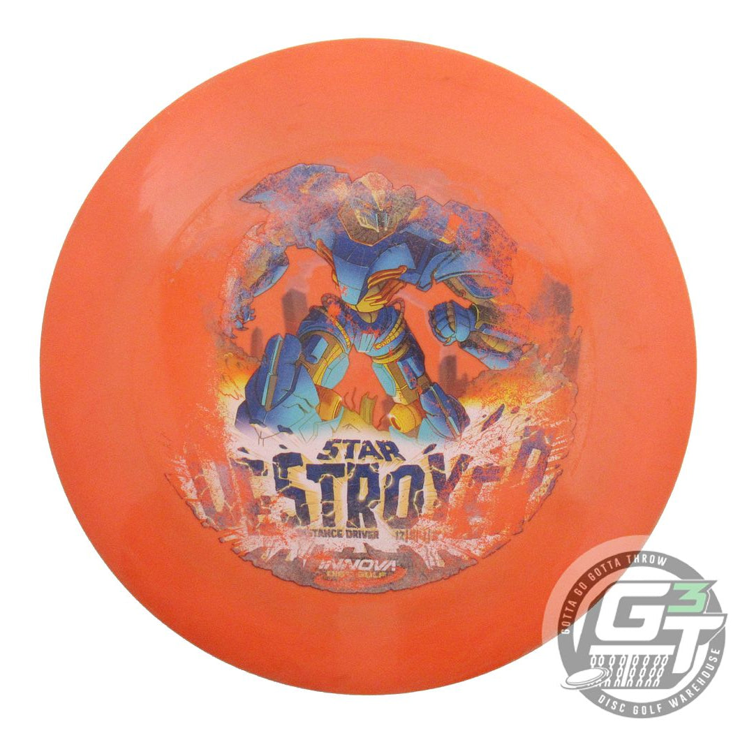 USED Innova InnVision Star Destroyer 172g Orange FullColor Driver Golf Disc
