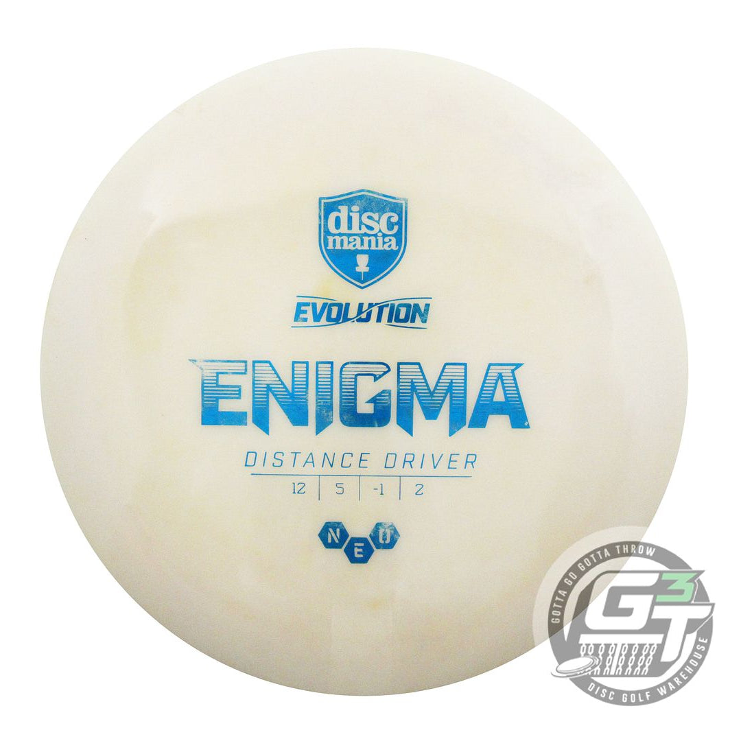 USED DiscMania Neo Enigma 175g Tan Blue Foil A Distance Driver Golf Disc