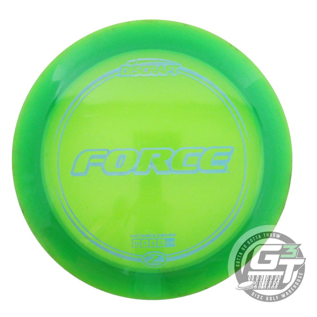 USED Discraft Z Force 173g Green Blue Holo Foil Distance Driver Golf Disc