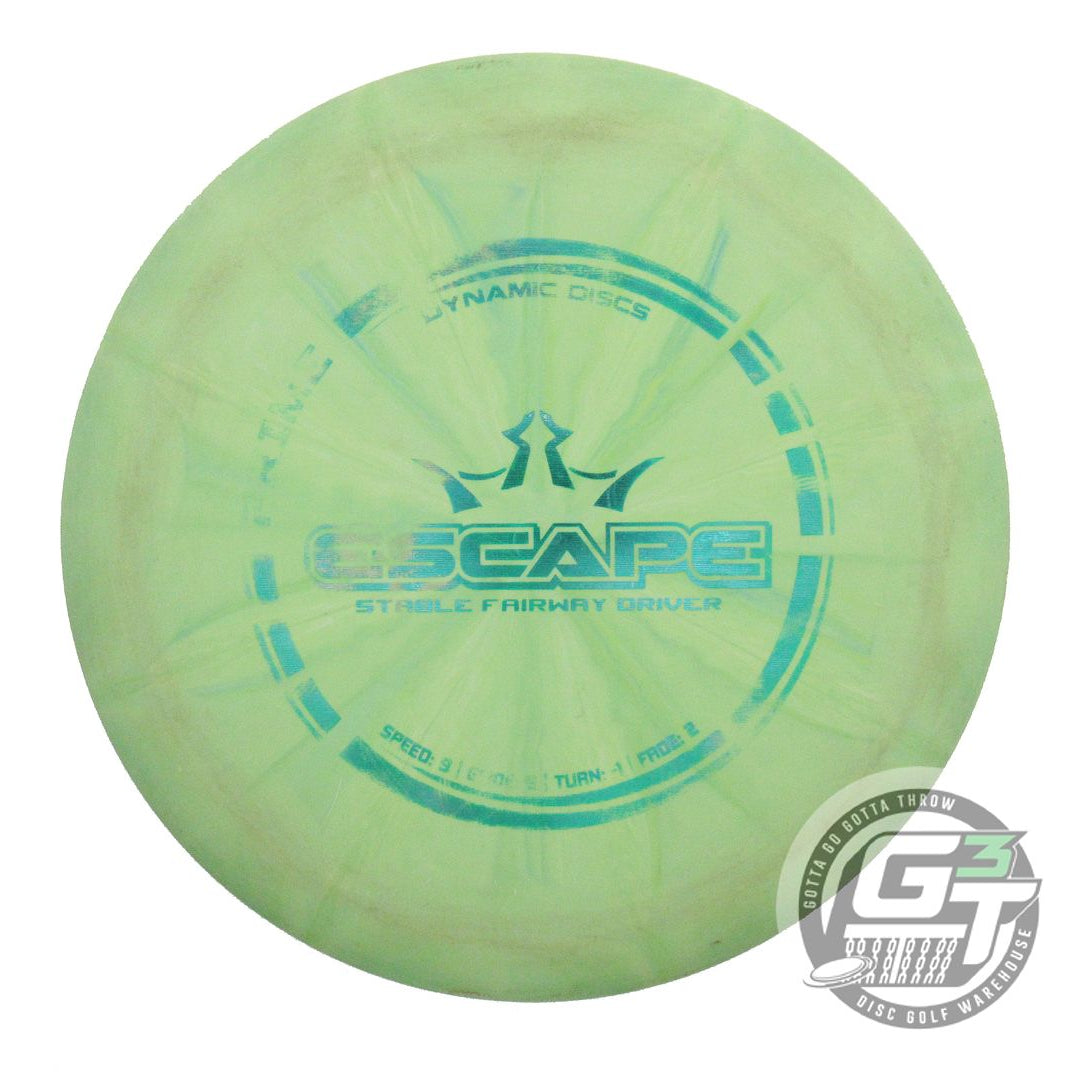 USED Dynamic Discs Prime Burst Escape 174g Lime Aqua Foil Fairway Driver Disc