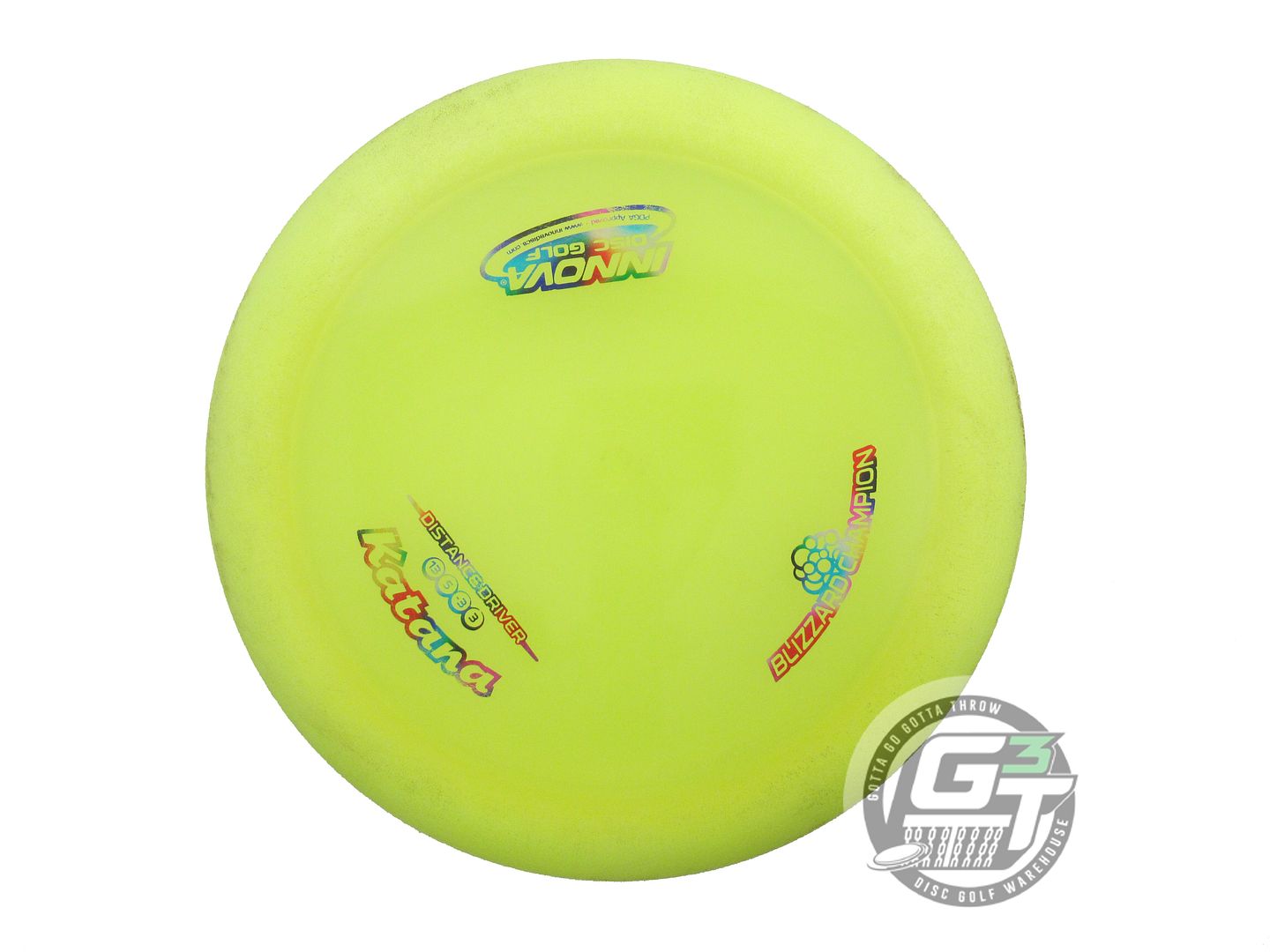 USED Innova Blizzard Katana 149g Yellow Rainbow Foil Distance Driver Golf Disc