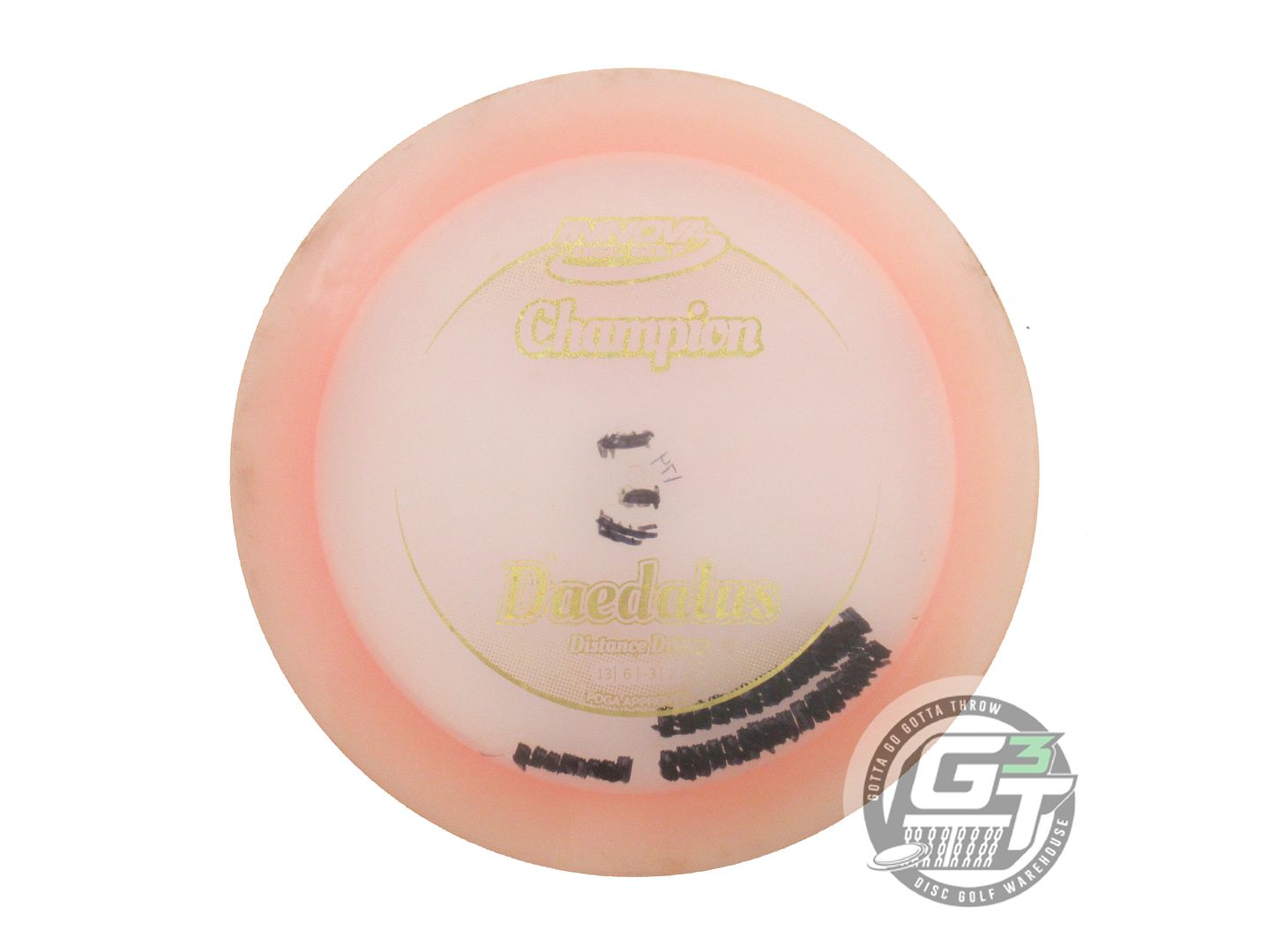 USED Innova Champion Daedalus 174g Lt. Pink Gold Star Foil Distance Driver Disc