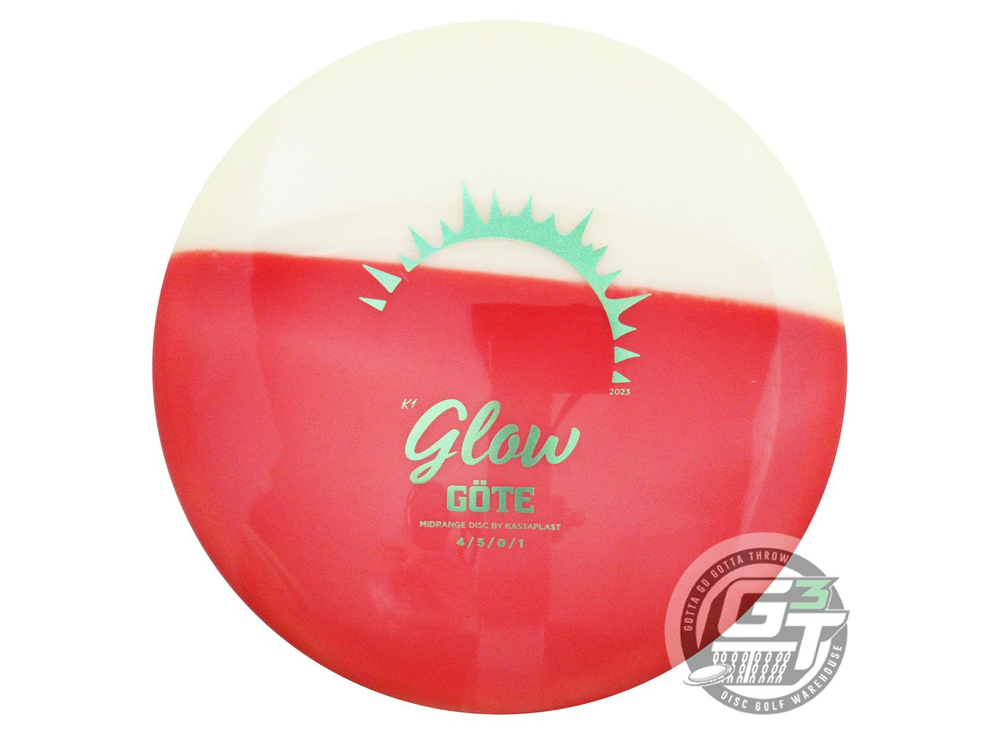 USED Kastaplast K1 Glow Gote 180g Green Glitter Foil SPLIT DYED Midrange Disc