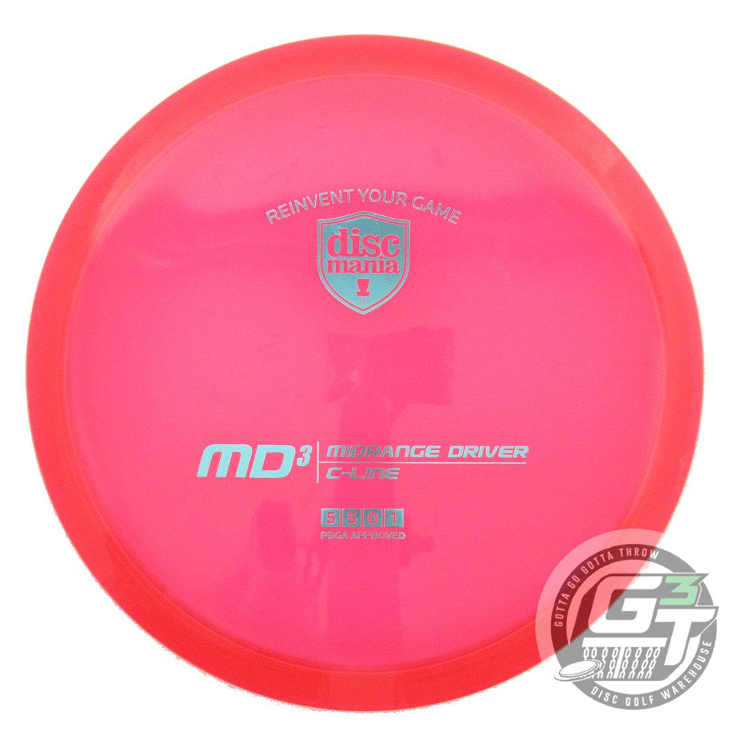 USED DiscMania C-Line MD3 179g Red Aqua Foil Midrange Golf Disc