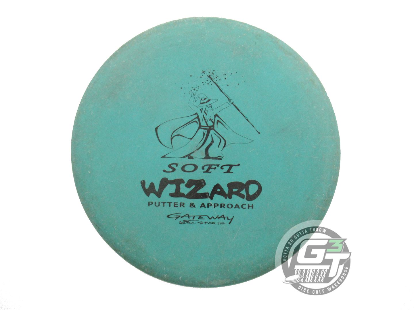 USED Gateway SureGrip Soft Wizard 176g Seafoam Black Stamp Putter Golf Disc