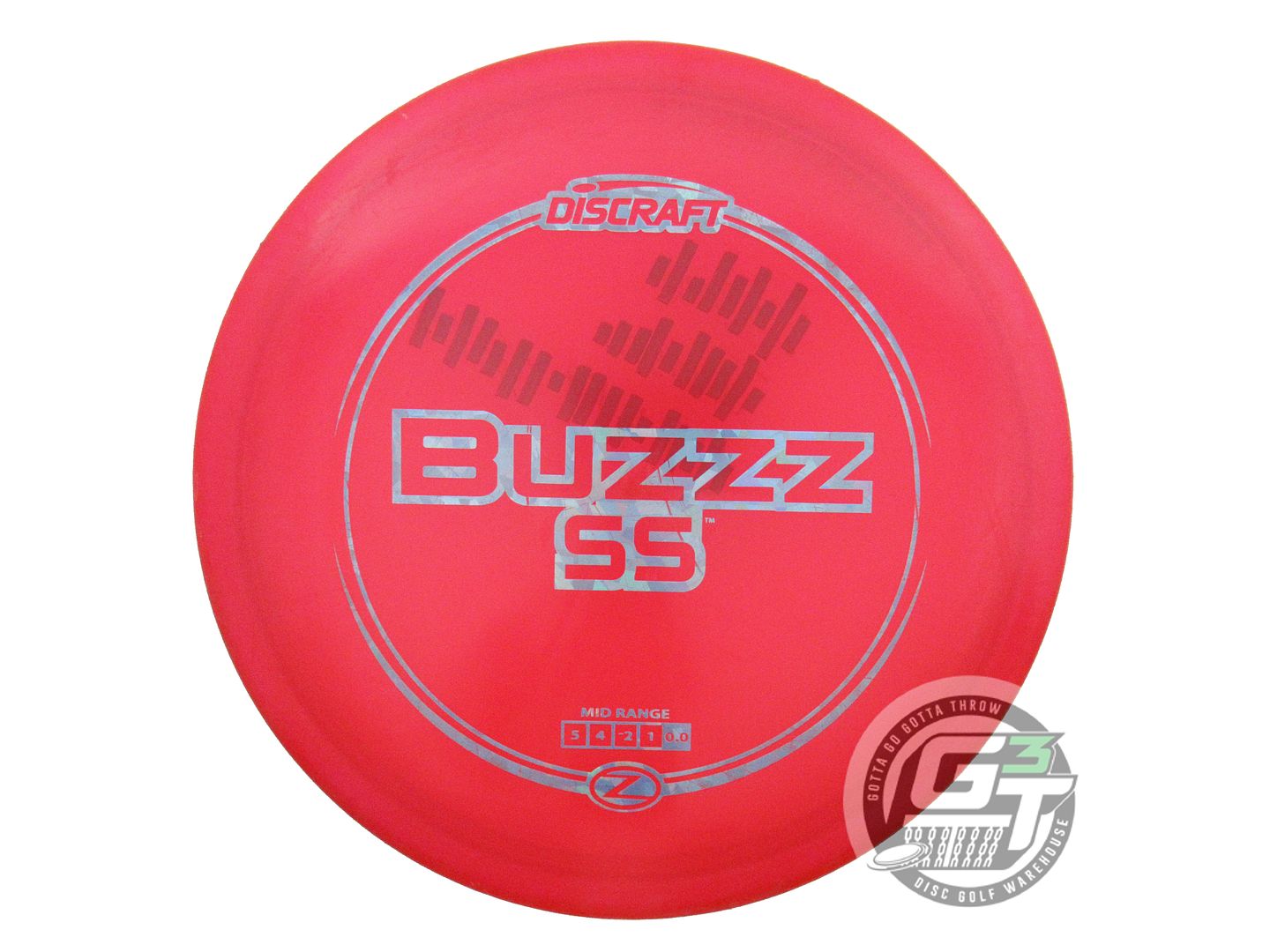 USED Discraft Z Buzzz SS 179g Red Teal Shatter Foil Midrange Golf Disc
