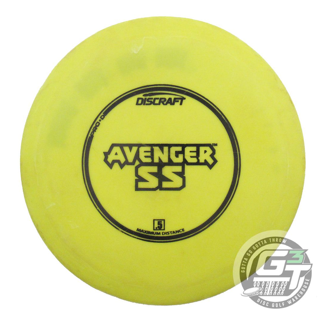 USED Discraft Pro D Avenger SS 155g Yellow Black Stamp Distance Driver Golf Disc