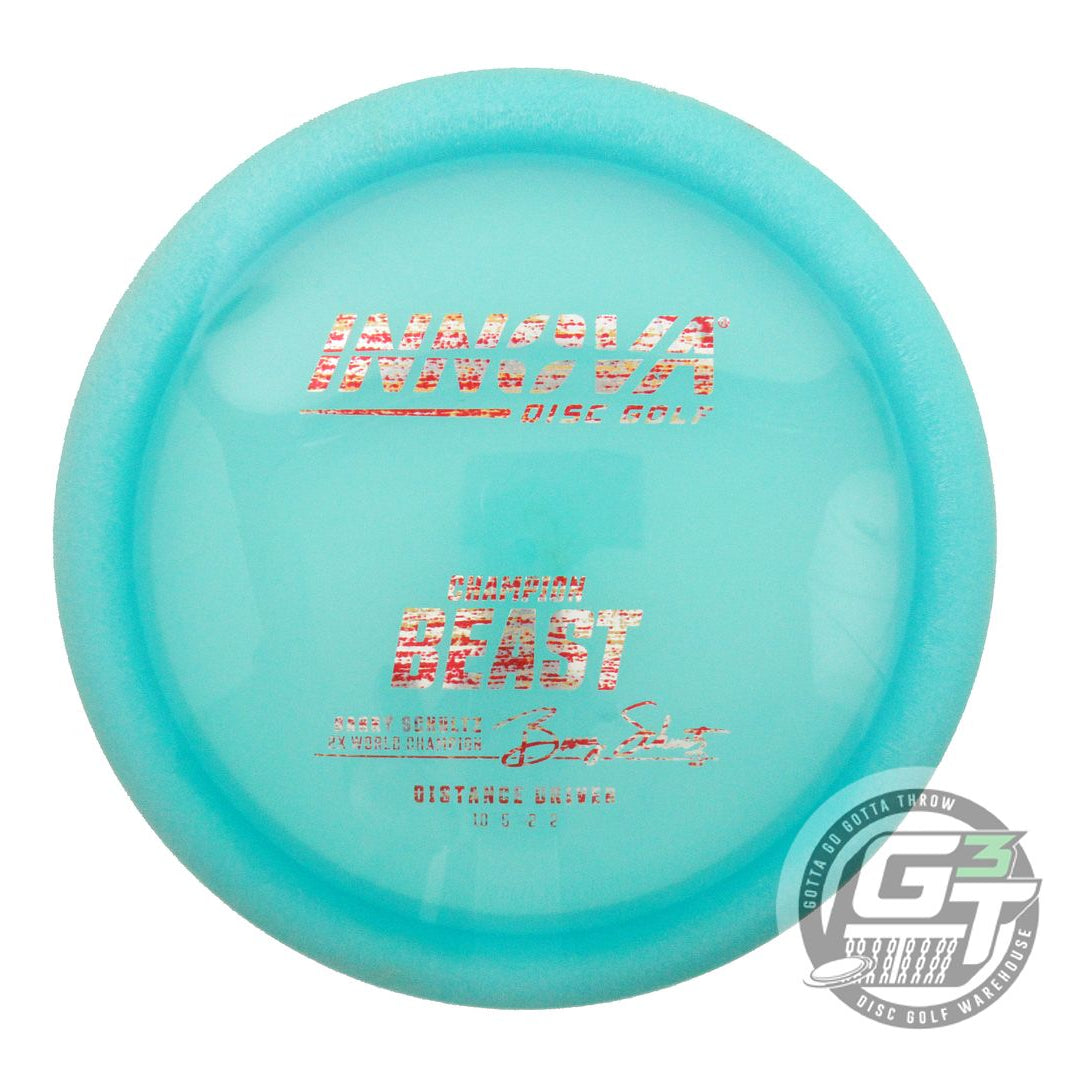 USED Innova Champion Beast 163g Green Orange Cloud Foil Distance Driver Disc