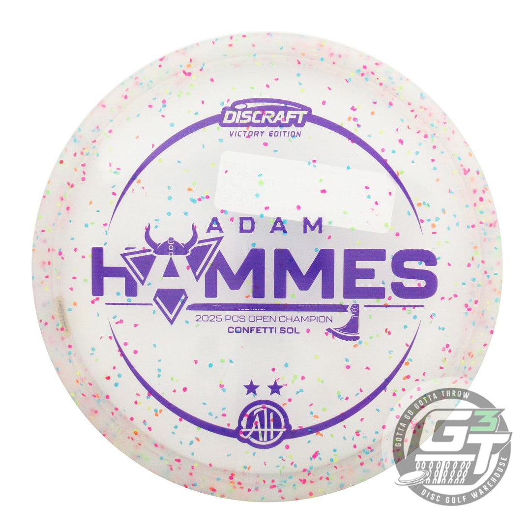 Discraft Limited Edition Victory Edition 2025 PCS Open Champion Adam Hammes Confetti Elite Z Sol Midrange Golf Disc (Individually Listed)