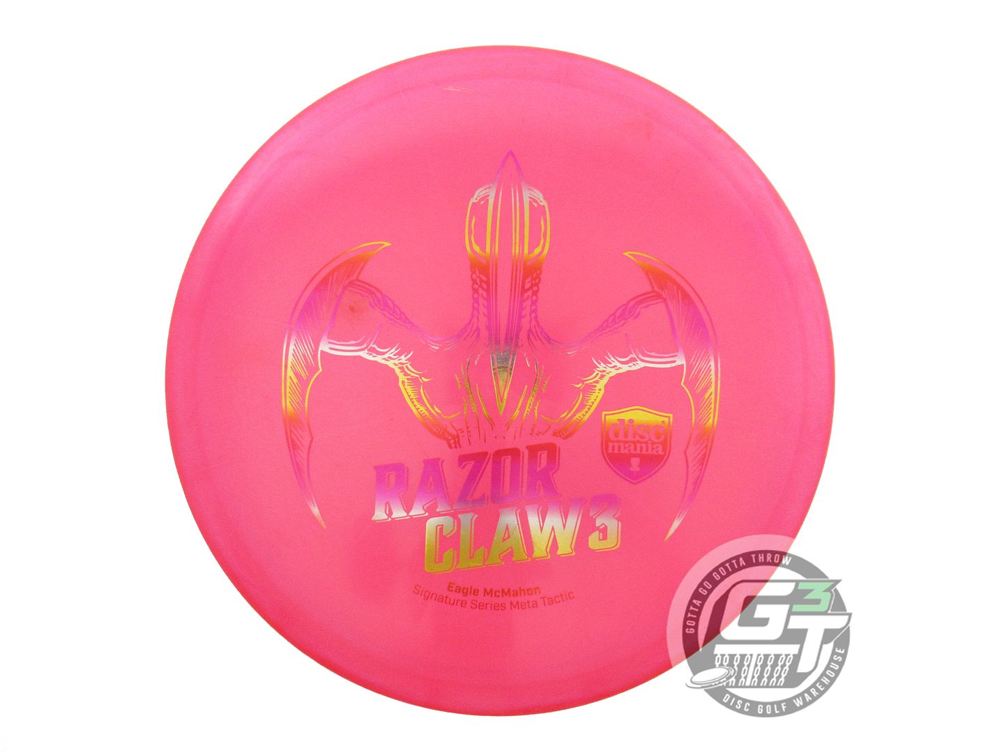 USED DiscMania RAZOR CLAW 3 Meta Tactic 176g Pink Sunset Foil Putter Golf Disc