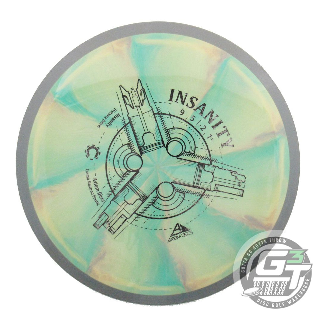 USED Axiom Discs Cosmic Neutron Insanity 165g Lime-Yellow Distance Driver Disc