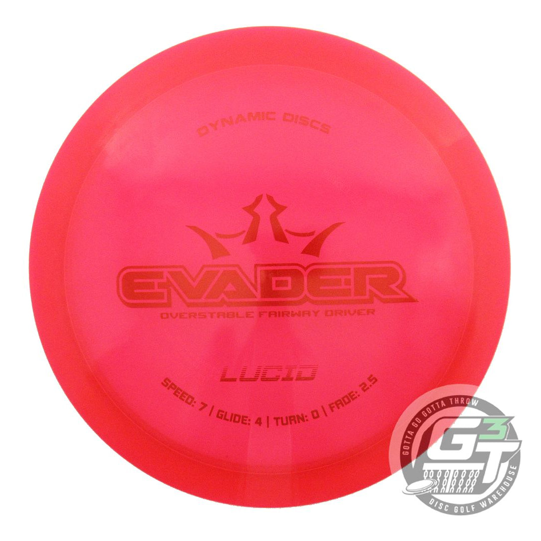 USED Dynamic Discs Lucid Evader 173g Red Red Foil Fairway Driver Golf Disc