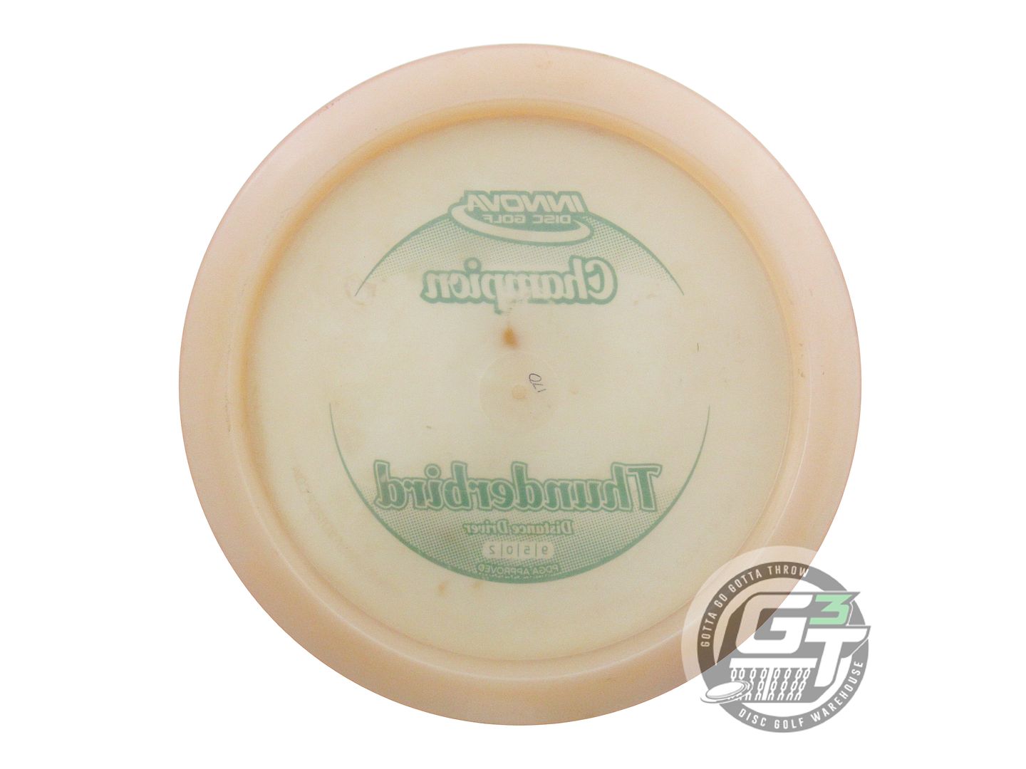 USED Innova Champion Thunderbird 170g Cream Green Stamp Distance Driver Disc
