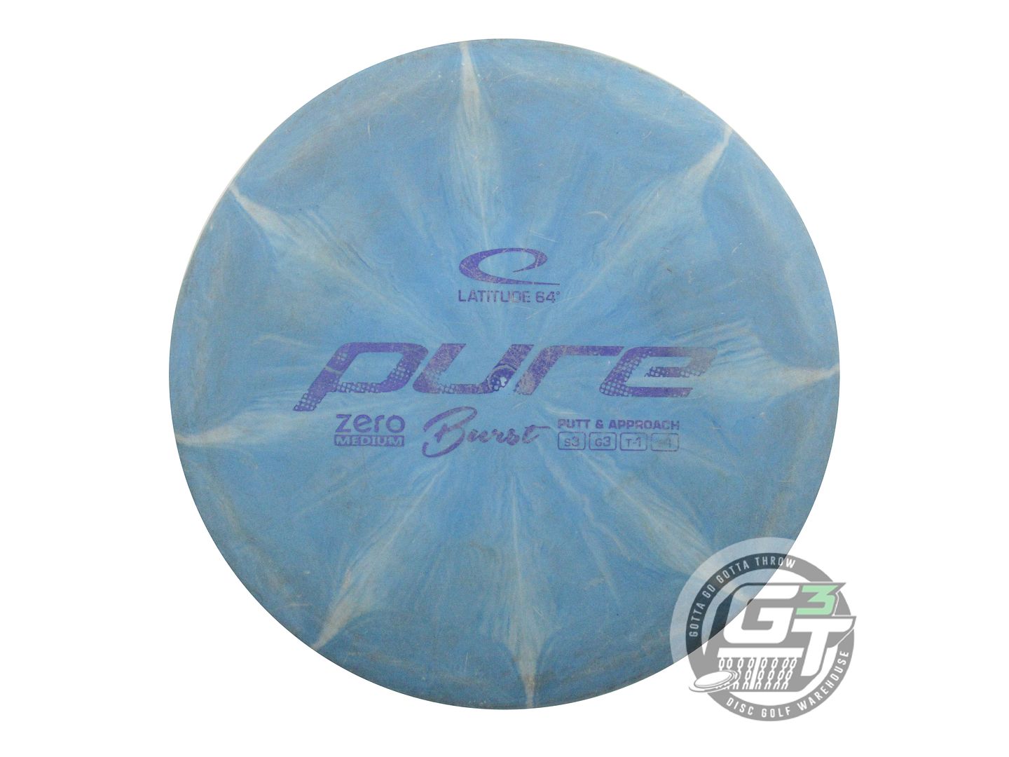 USED Latitude 64 Zero Medium Burst Pure 176g Blue Blue Foil Putter Golf Disc