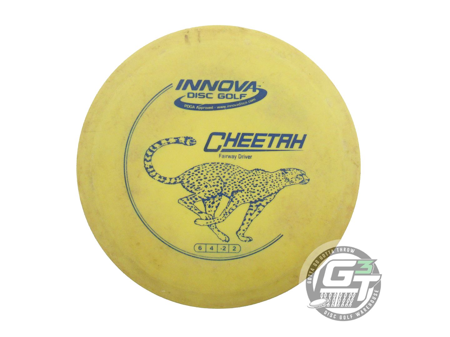 USED Innova DX Cheetah 162g Yellow Blue Stamp Fairway Driver Golf Disc