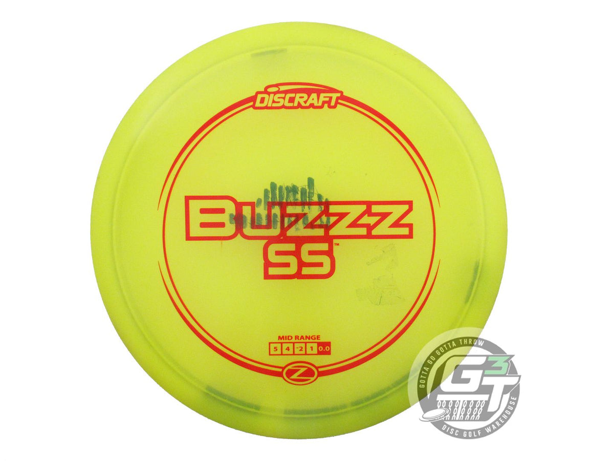 USED Discraft Z Buzzz SS 178g Yellow Red Stamp Midrange Golf Disc