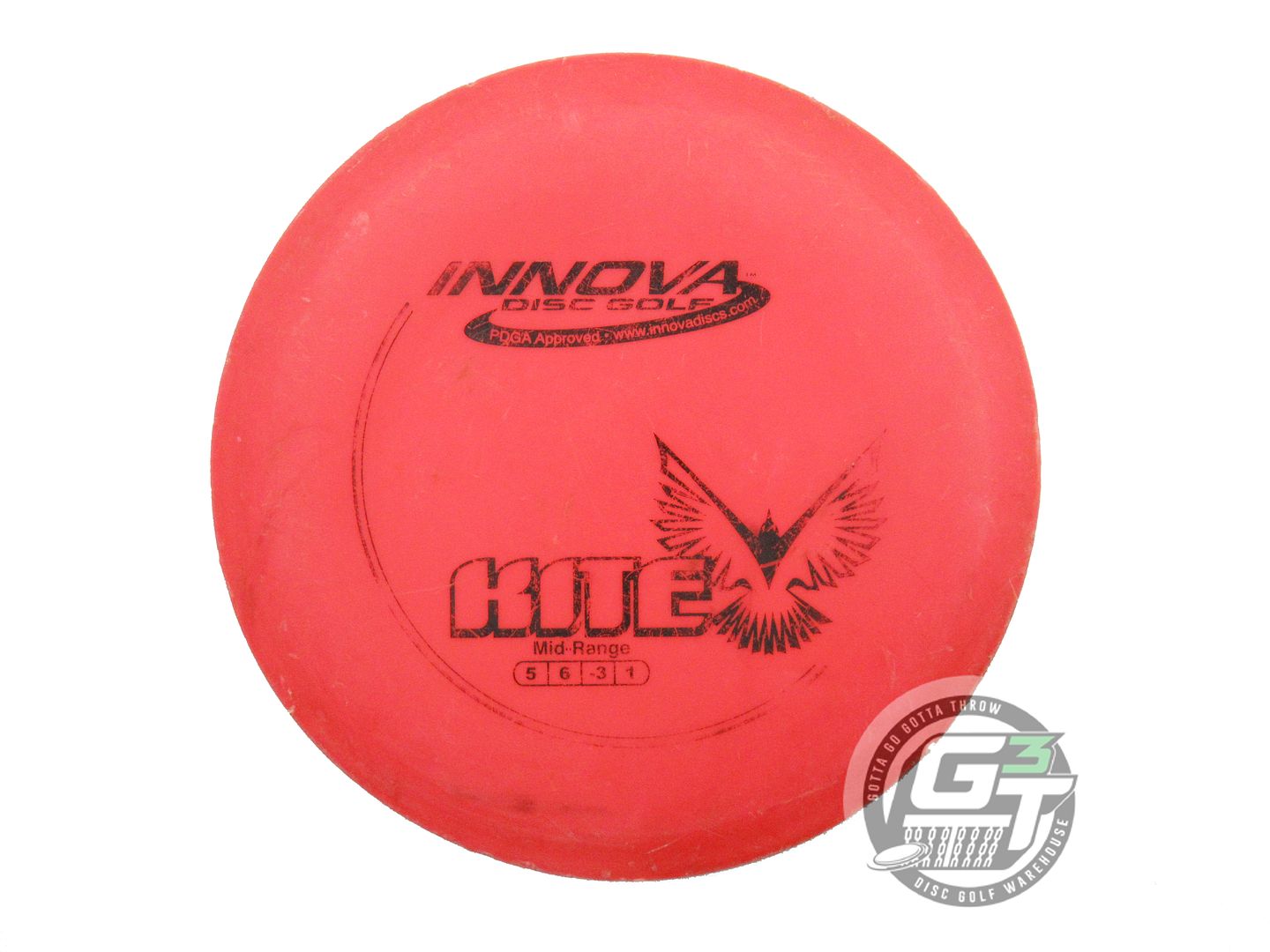 USED Innova DX Kite 170g Red Black Stamp OOP Midrange Golf Disc