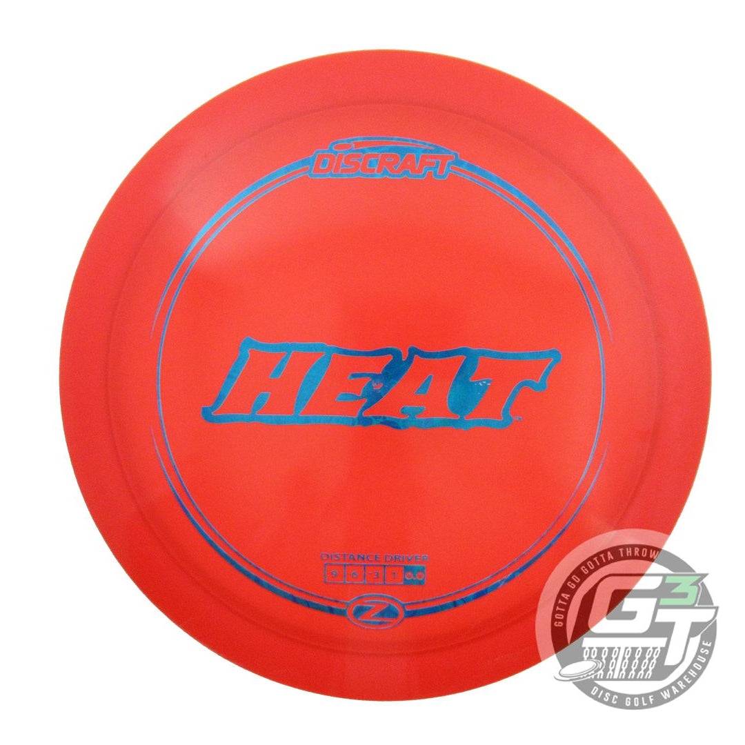 USED Discraft Z Heat 174g Red Blue Foil Distance Driver Golf Disc