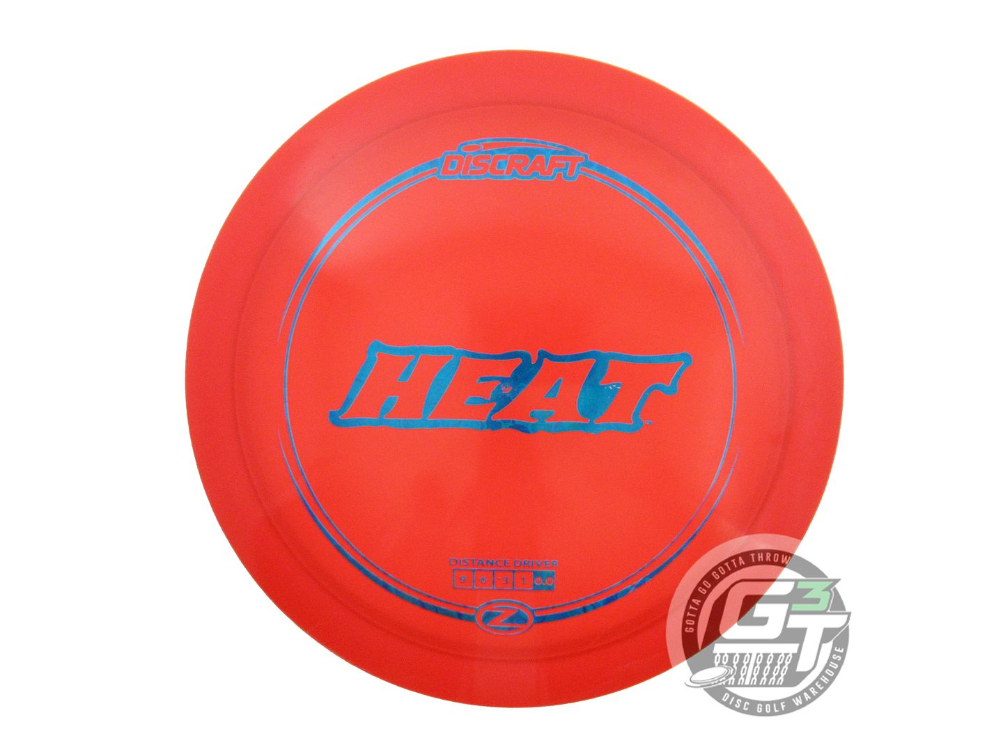 USED Discraft Z Heat 174g Red Blue Foil Distance Driver Golf Disc