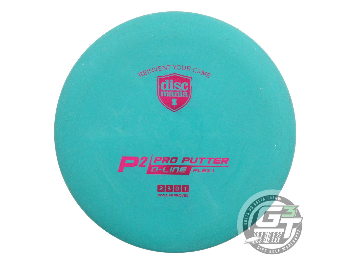 USED DiscMania D-Line Flex 1 P2 175g Green Magenta Foil Putter Golf Disc