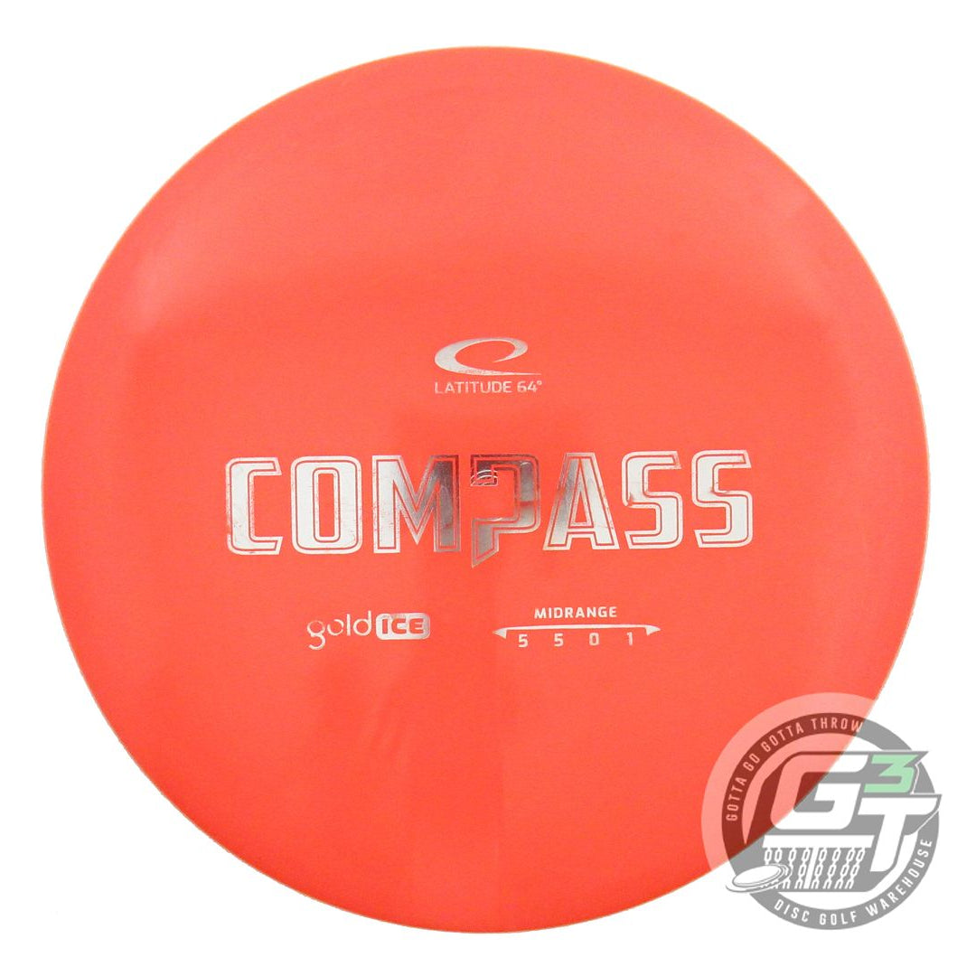 USED Latitude 64 Gold Ice Compass 177g Orange Silver Foil Midrange Golf Disc