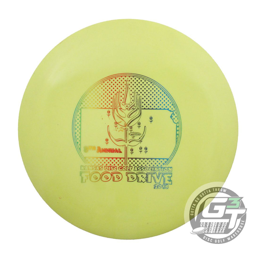 USED Dynamic Discs Fuzion Trespass 174g Yellow Rainbow Foil Distance Driver Disc