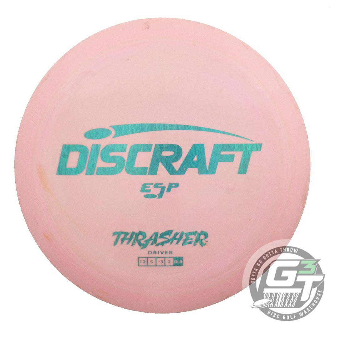 USED Discraft ESP Thrasher 172g Lt. Pink Teal Foil Distance Driver Golf Disc