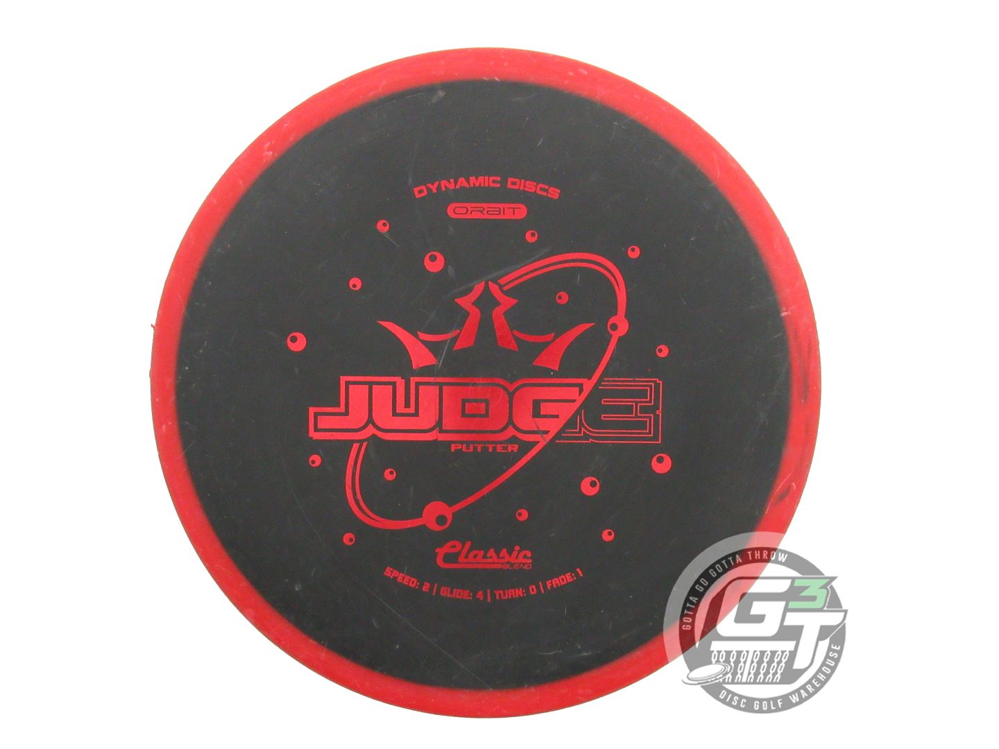 USED Dynamic Discs Classic Blend Orbit Judge 175g Red-Black Putter Golf Disc