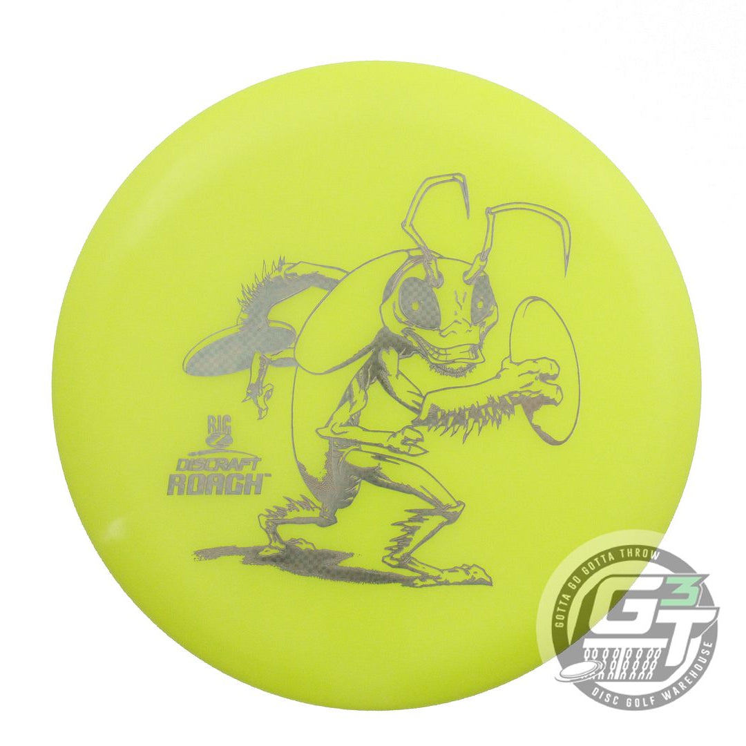 NOS Discraft Big Z Roach 177g Yellow Gray Weave Foil Putter Golf Disc