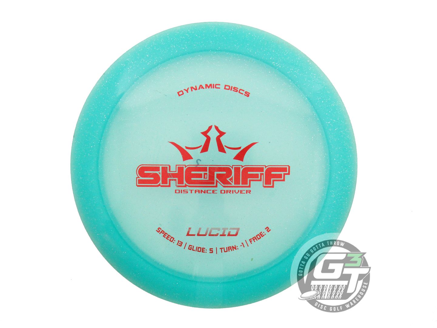USED Dynamic Discs Lucid Sheriff 175g Seafoam Red Foil Distance Driver Golf Disc