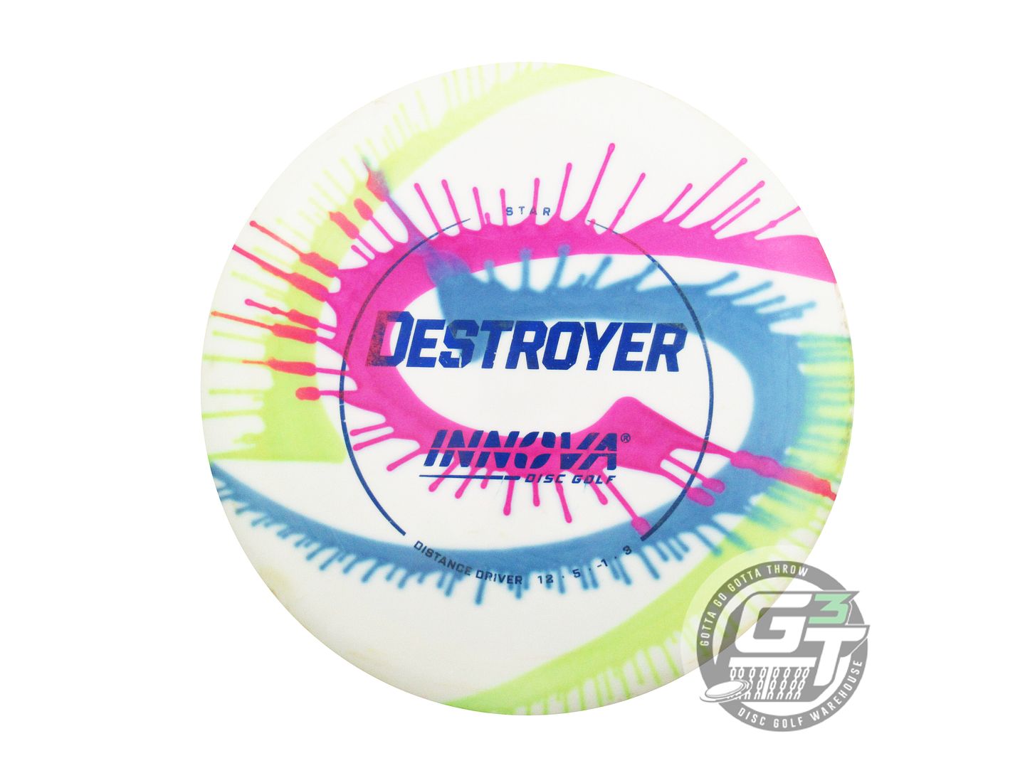 USED Innova I-DYE Star Destroyer 168g Splatter Distance Driver Golf Disc