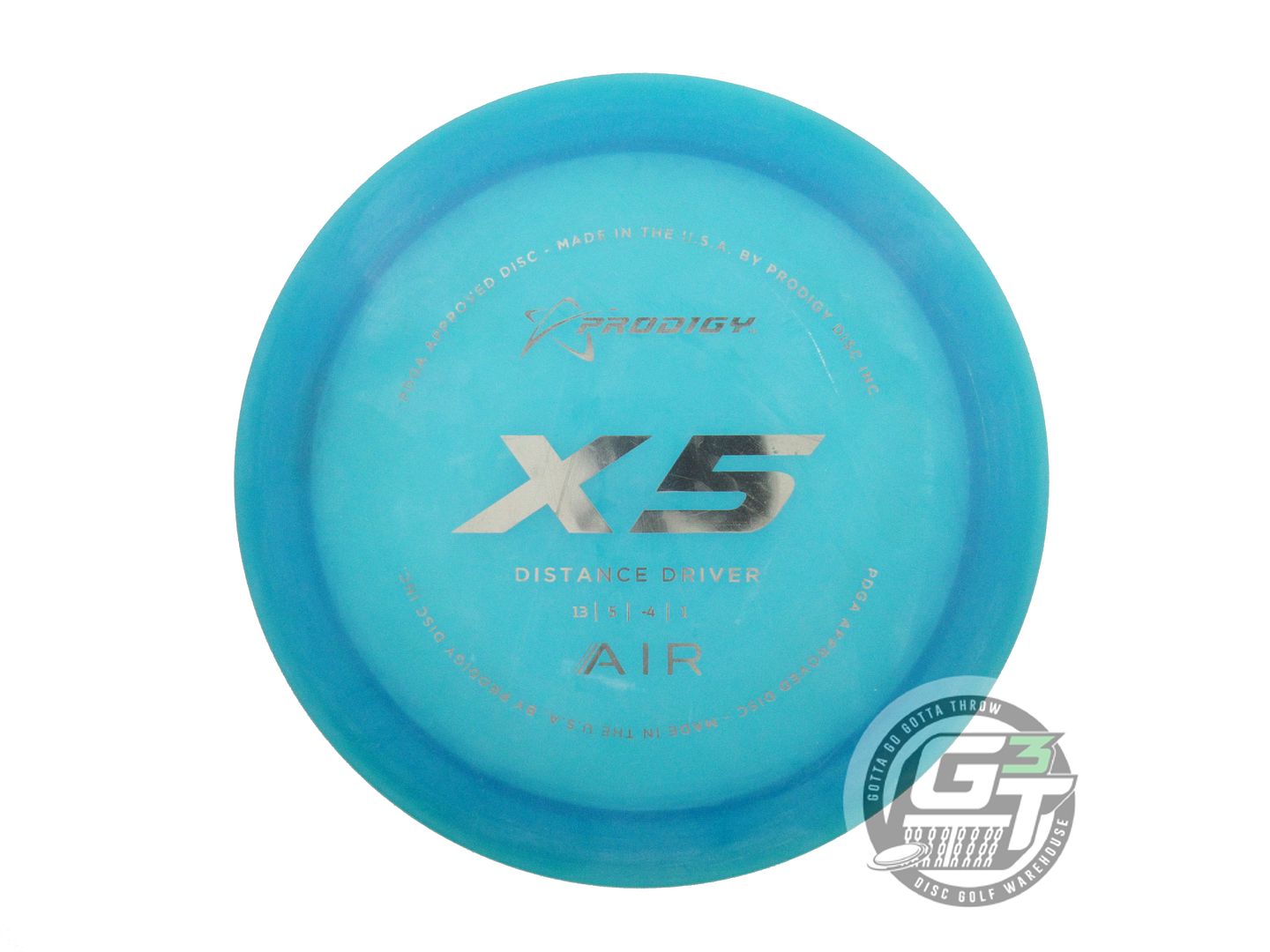 USED Prodigy Discs AIR X5 164g Blue Silver Foil CHALKY Distance Driver Golf Disc