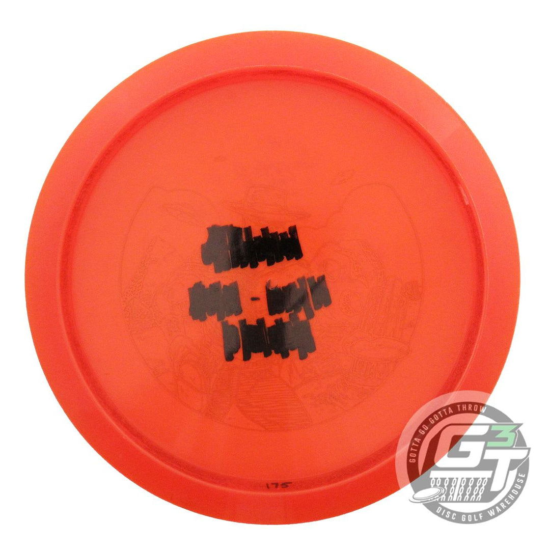 USED Discraft SKULBOY Z Undertaker 175g Orange Aqua Foil Driver Disc